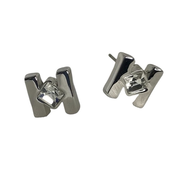 Jewelry - Pierced Earrings | Silver Tone w/ Crystal